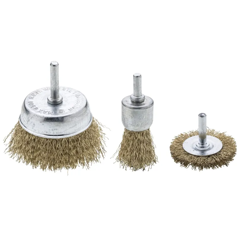 Zestaw szczotek drucianych mosiądzowanych 3 szt.