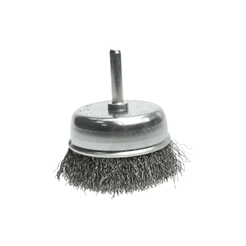 Szczotka druciana doczołowa 100 mm, trzpień 6 mm