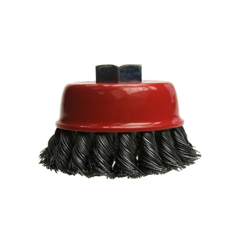 Szczotka druciana doczołowa 70 mm, M14, drut skręcany