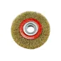 Szczotka druciana tarczowa 100 mm, otwór 20 mm, mosiądzowana Szczotka druciana tarczowa 100 mm, otwór 20 mm, mosiądzowana