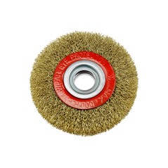 Szczotka druciana tarczowa 125 mm, otwór 20 mm, mosiądzowana