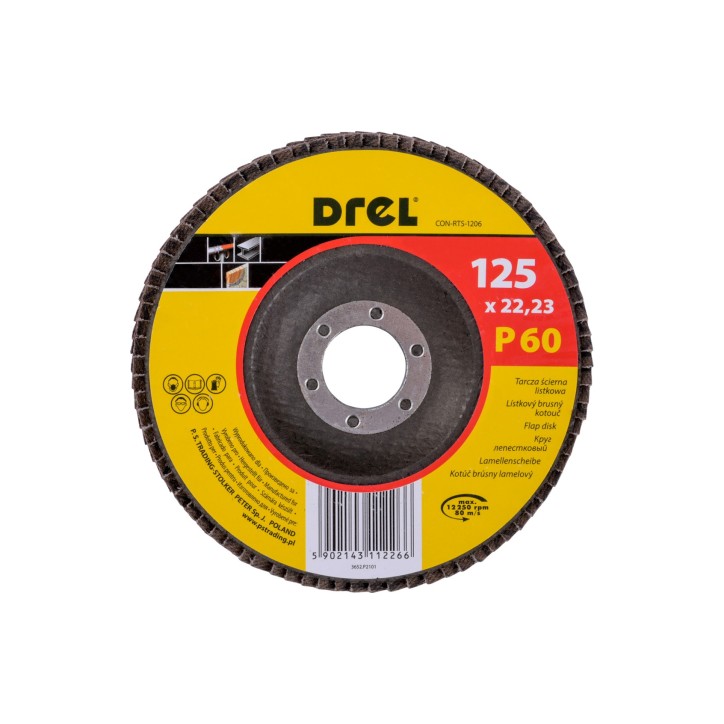 Ściernica listkowa 125 x 22.2 mm, P60 Ściernica listkowa 125 x 22.2 mm, P60