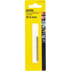 Wiertło uniwersalne 4.0 mm, końcówka krzyżowa, tytanowane