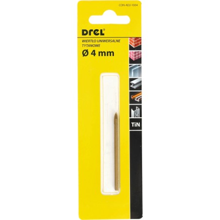 Wiertło uniwersalne 4.0 mm, końcówka krzyżowa, tytanowane