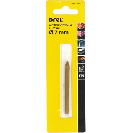 Wiertło uniwersalne 7.0 mm, końcówka krzyżowa, tytanowane