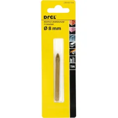 Wiertło uniwersalne 8.0 mm, końcówka krzyżowa, tytanowane