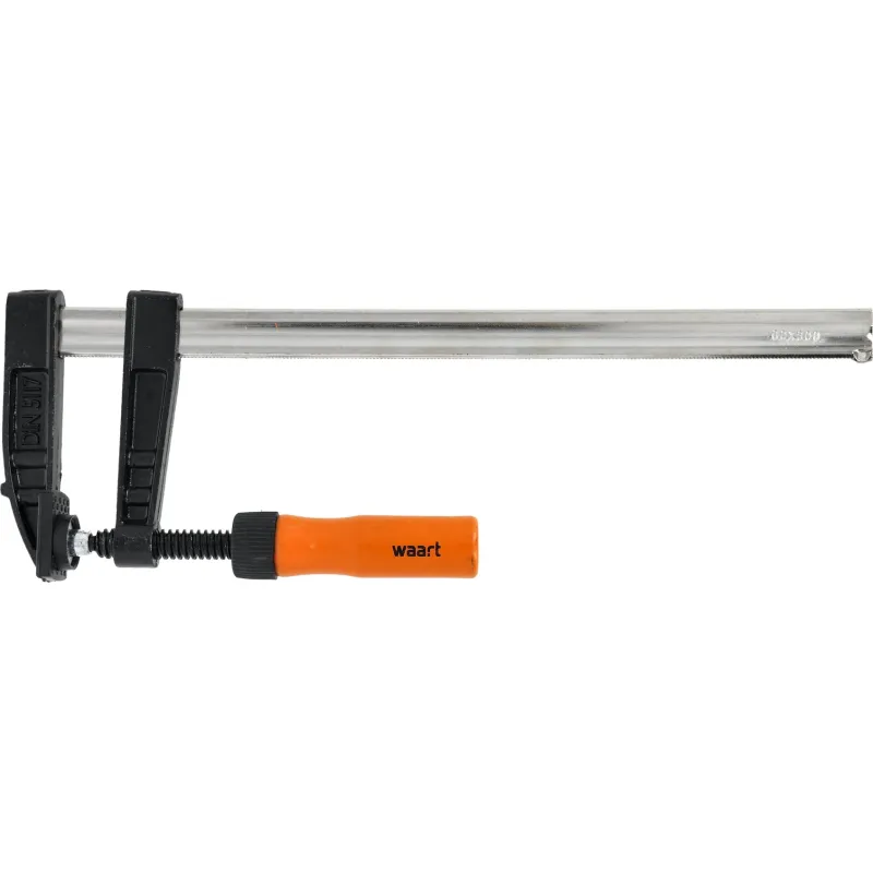 Ścisk stolarski 80 x 300 mm, typ F, drewniany uchwyt, FSC 100%, certyfikat NC-COC-062817 Ścisk stolarski 80 x 300 mm, typ F, drewniany uchwyt, FSC 100%, certyfikat NC-COC-062817