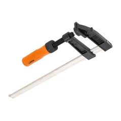 Ścisk stolarski 80 x 300 mm, typ F, drewniany uchwyt, FSC 100%, certyfikat NC-COC-062817
