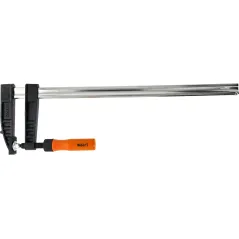 Ścisk stolarski 120 x 500 mm, typ F, drewniany uchwyt, FSC 100%, certyfikat NC-COC-062817