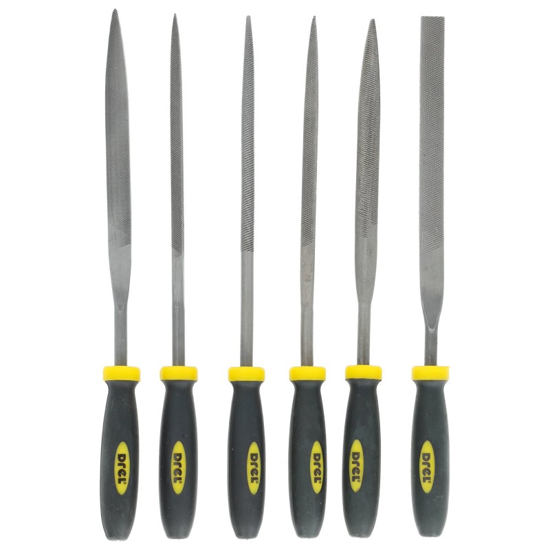 Zestaw pilników do metalu 160 mm, iglaki, 6 szt. Zestaw pilników do metalu 160 mm, iglaki, 6 szt.