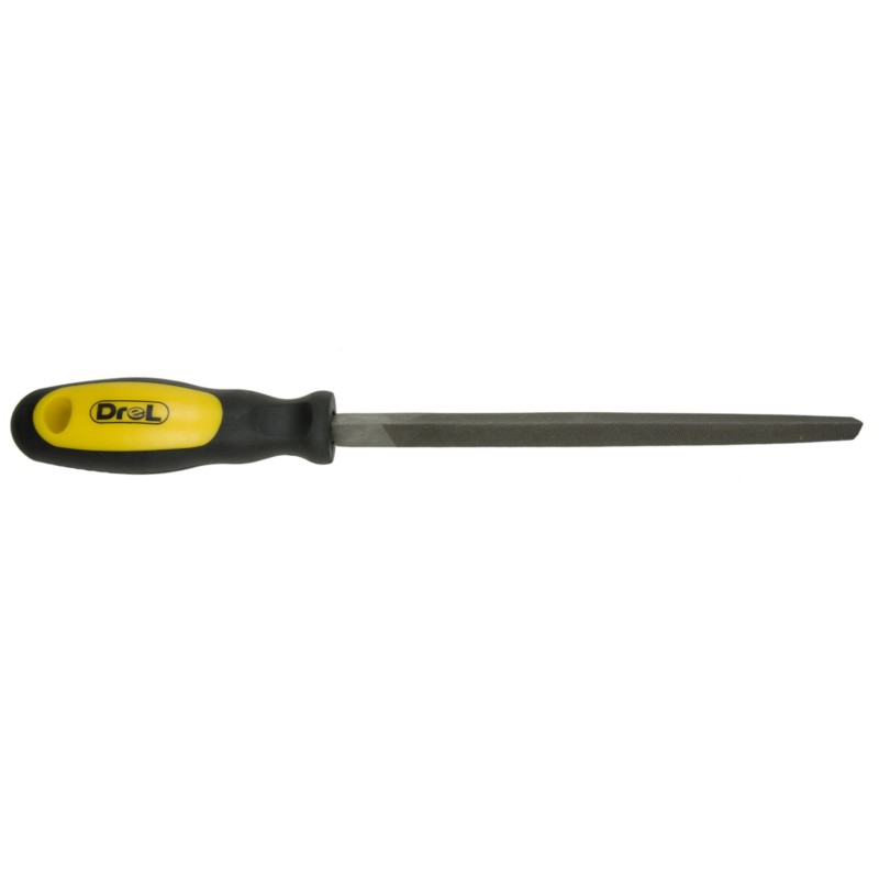 Pilnik ślusarski trójkątny 200 mm, plastikowy uchwyt Pilnik ślusarski trójkątny 200 mm, plastikowy uchwyt