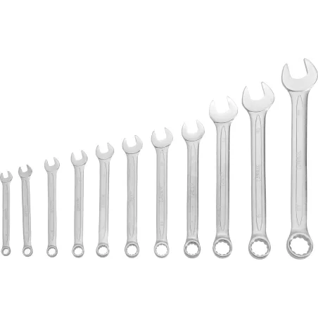Zestaw kluczy płasko-oczkowych 6-22 mm, 12 szt.