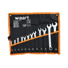 Zestaw kluczy płasko-oczkowych 6-22 mm, 12 szt.