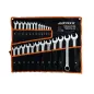 Zestaw kluczy płasko-oczkowych 6-32 mm, 25 szt. Zestaw kluczy płasko-oczkowych 6-32 mm, 25 szt.