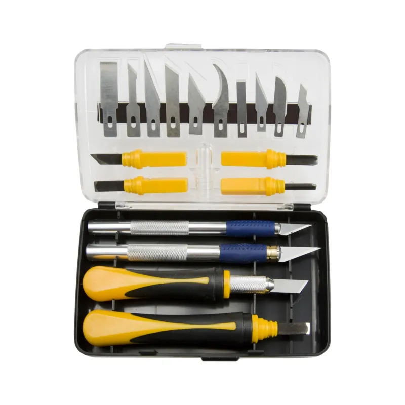 Zestaw noży i dłut precyzyjnych 22 szt.