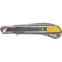 Nóż z ostrzem łamanym 18 mm, metalowy korpus