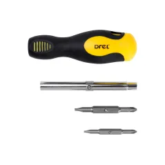 Wkrętak z wymiennymi końcówkami, 7 szt.