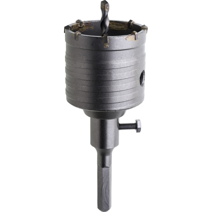 Zestaw koronka wiertnicza do muru z widią i adapterem 65 mm, uchwyt sześciokątny Zestaw koronka wiertnicza do muru z widią i adapterem 65 mm, uchwyt sześciokątny