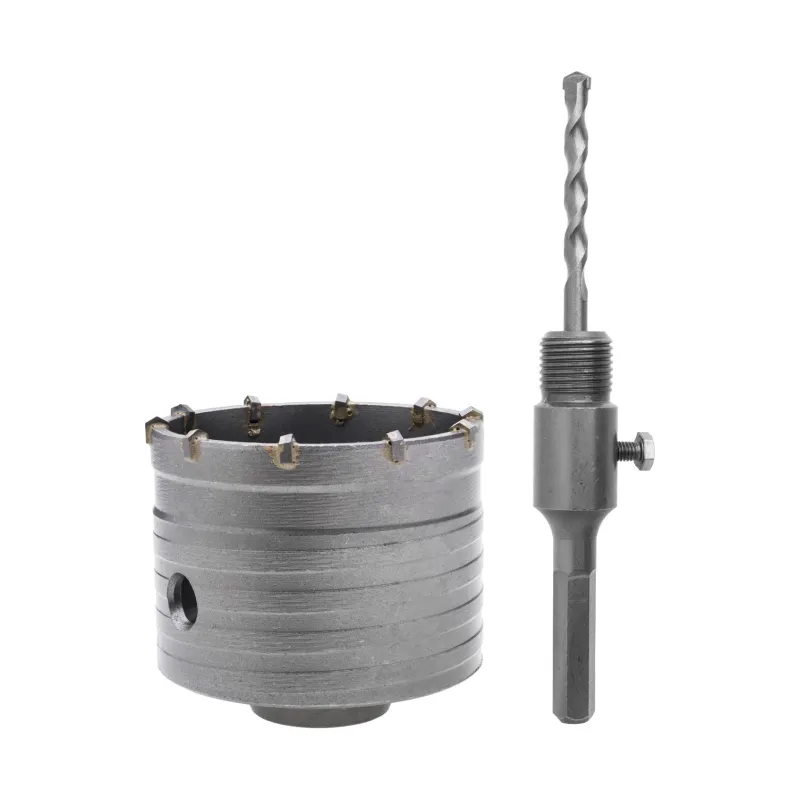 Zestaw koronka wiertnicza do muru z widią i adapterem 80 mm, uchwyt sześciokątny