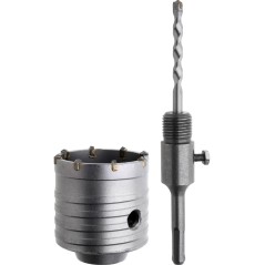 Zestaw koronka wiertnicza do muru z widią i adapterem 65 mm, uchwyt SDS-plus