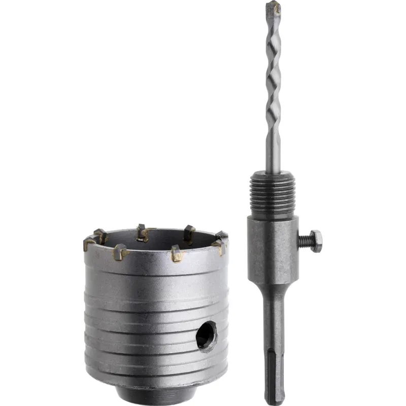 Zestaw koronka wiertnicza do muru z widią i adapterem 65 mm, uchwyt SDS-plus