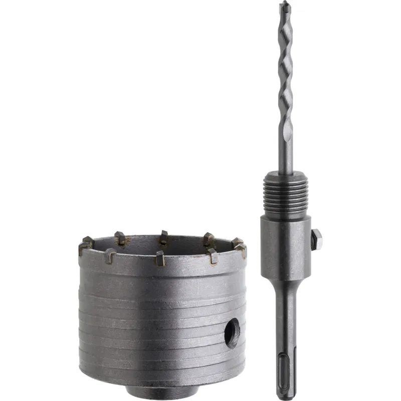 Zestaw koronka wiertnicza do muru z widią i adapterem 80 mm, uchwyt SDS-plus