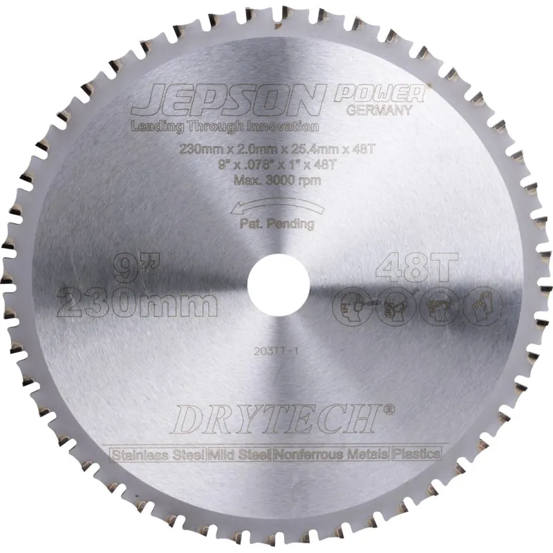 Piła tarczowa do metalu, Inox'u: 230 mm, 48 T