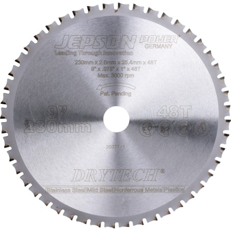 Piła tarczowa do metalu, Inox'u: 230 mm, 48 T