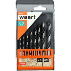 Zestaw wierteł do drewna 3.0-10.0 mm, szlifowane, 8 szt.