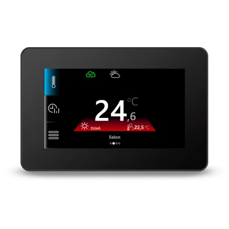 Przewodowy panel pokojowy DURO SYSTEM ECO STER90 do ECO FLOOR czarny