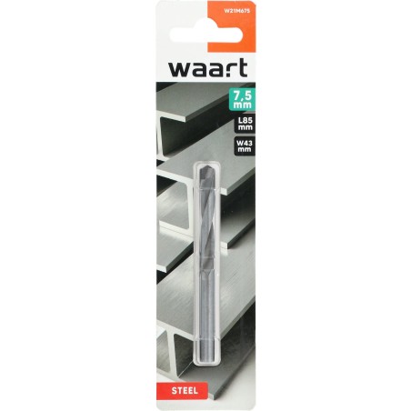 Wiertło z płytką z węglika spiekanego do metalu 7.5 mm - Max RPM 1000-1500