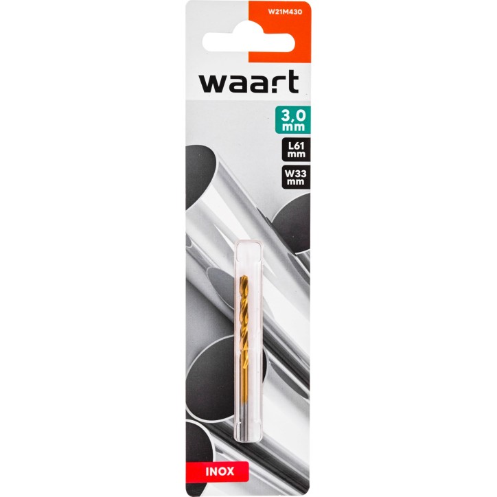 Wiertło do metalu 3.0 mm, tytanowane, szlifowane