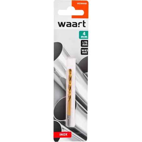 Wiertło do metalu 4.0 mm, tytanowane, szlifowane