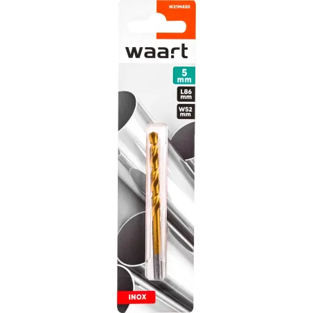 Wiertło do metalu 5.0 mm, tytanowane, szlifowane
