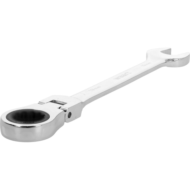 Klucz płasko-oczkowy z przegubem i grzechotką 19 mm