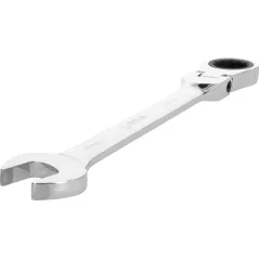 Klucz płasko-oczkowy z przegubem i grzechotką 19 mm