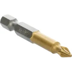 Końcówki wkrętakowe PH1 x 50 mm, tytanowana, 2 szt.