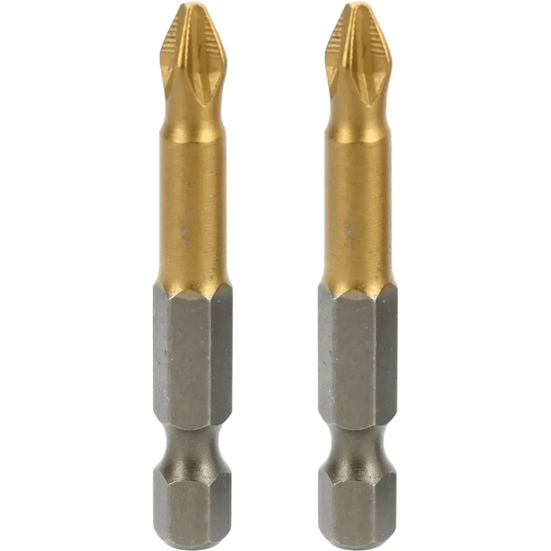 Końcówki wkrętakowe PH3 x 50 mm, tytanowana, 2 szt.