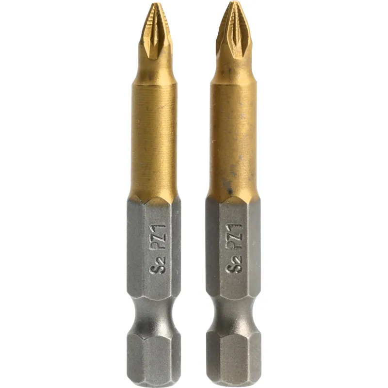 Końcówki wkrętakowe PZ1 x 50 mm, tytanowana, 2 szt.