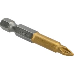 Końcówki wkrętakowe PZ1 x 50 mm, tytanowana, 2 szt.