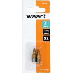 Końcówki wkrętakowe PH1 x 25 mm, tytanowana, 2 szt.