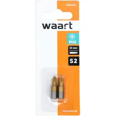 Końcówki wkrętakowe PH2 x 25 mm, tytanowana, 2 szt.