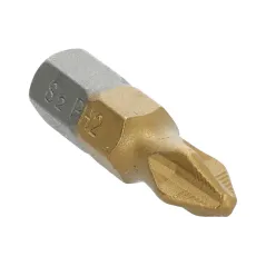 Końcówki wkrętakowe PH2 x 25 mm, tytanowana, 2 szt.