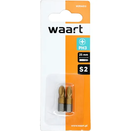 Końcówki wkrętakowe PH3 x 25 mm, tytanowana, 2 szt.