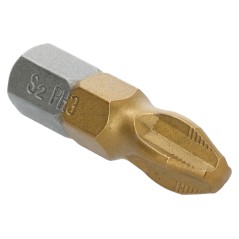 Końcówki wkrętakowe PH3 x 25 mm, tytanowana, 2 szt.