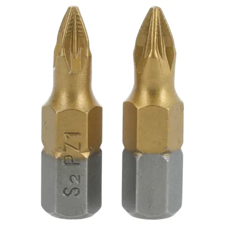 Końcówki wkrętakowe PZ1 x 25 mm, tytanowana, 2 szt.