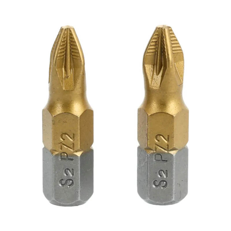 Końcówki wkrętakowe PZ2 x 25 mm, tytanowana, 2 szt.