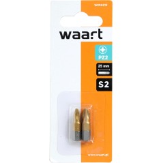 Końcówki wkrętakowe PZ2 x 25 mm, tytanowana, 2 szt.