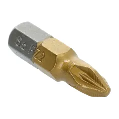 Końcówki wkrętakowe PZ2 x 25 mm, tytanowana, 2 szt.