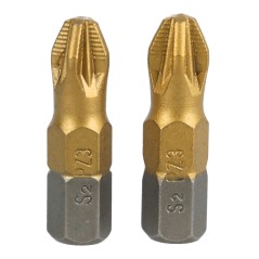 Końcówki wkrętakowe PZ3 x 25 mm, tytanowana, 2 szt.